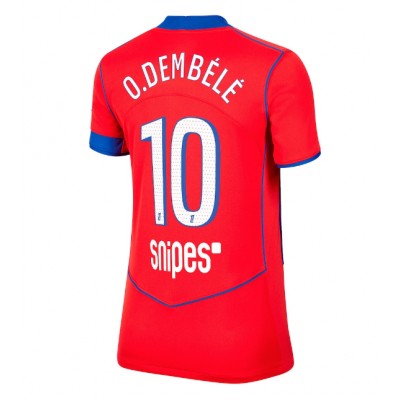 Paris Saint-Germain Ousmane Dembele #10 Tredjedrakt Dame 2025-26 Kortermet Paris Saint-Germain Ousmane Dembele #10 Tredjedrakt Dame 2025-26 Kortermet